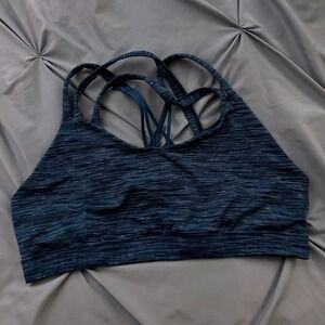 Champion C9 Strappy‎ Back Sports Bra Teal Navy Space Dye NO SIZE TAG